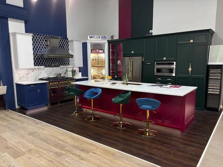 Tile Center showroom Wellborn cabinet display