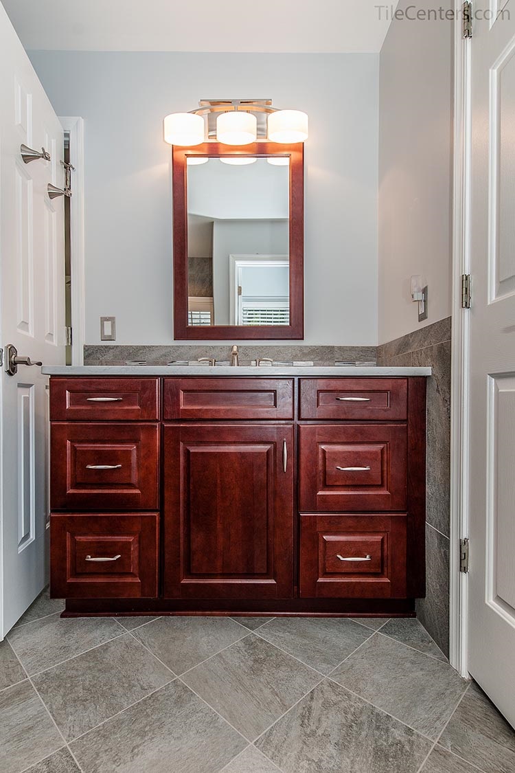 Red Brown Bathroom Vanity