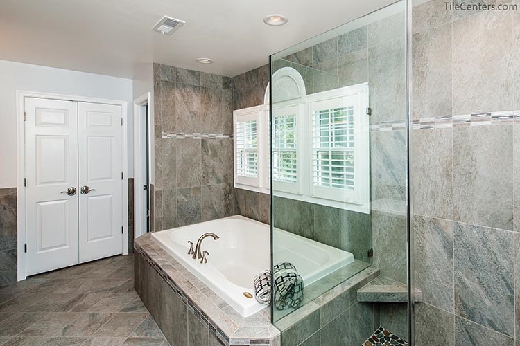 Modern Master Bathroom Remodel with Bathtub