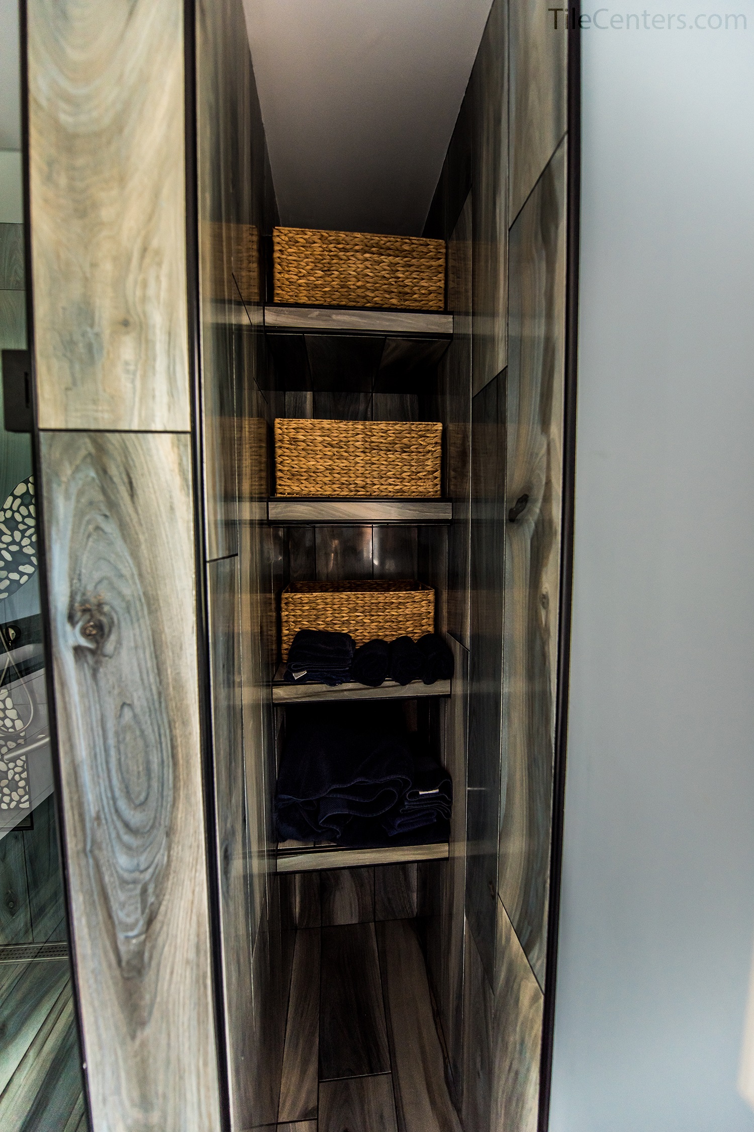 Hidden Bathroom Shelf Storage