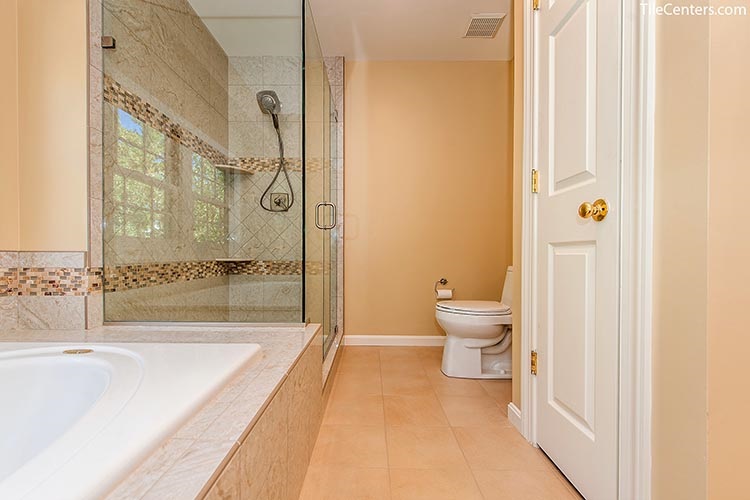 Beige Bathroom Floor Tile