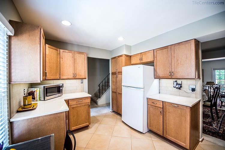 Kitchen remodel with pantry cabinet and wall cabinets for additional storage