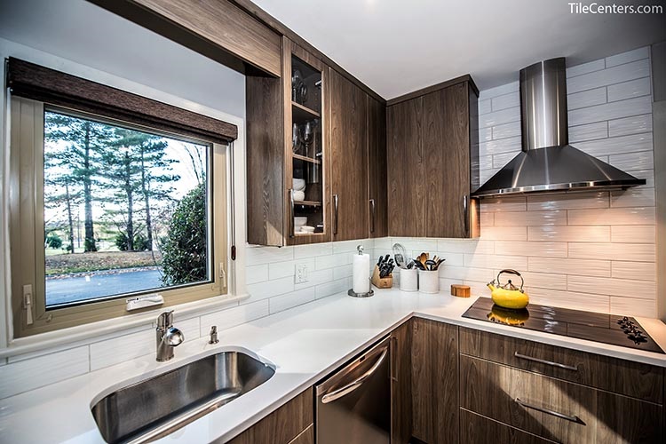 White and Brown Kitchen Remodel