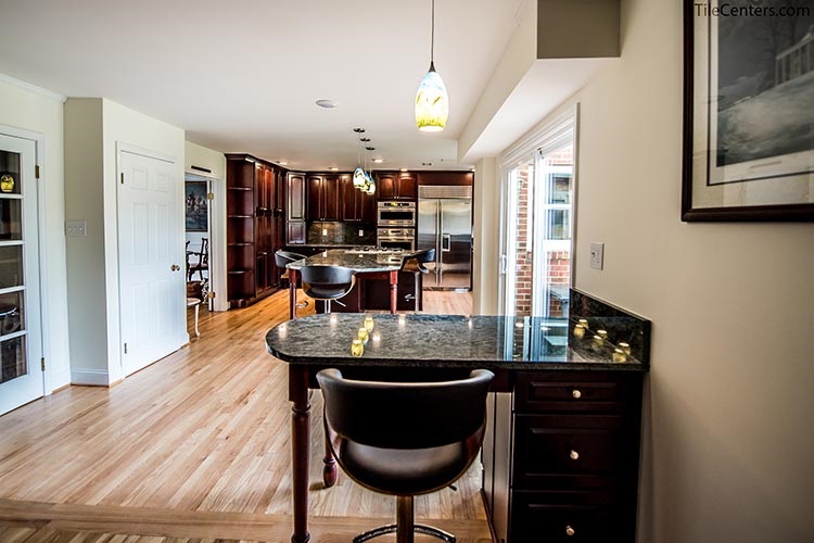 Transitional Kitchen Remodel with Extra Dark Grey Countertop Space