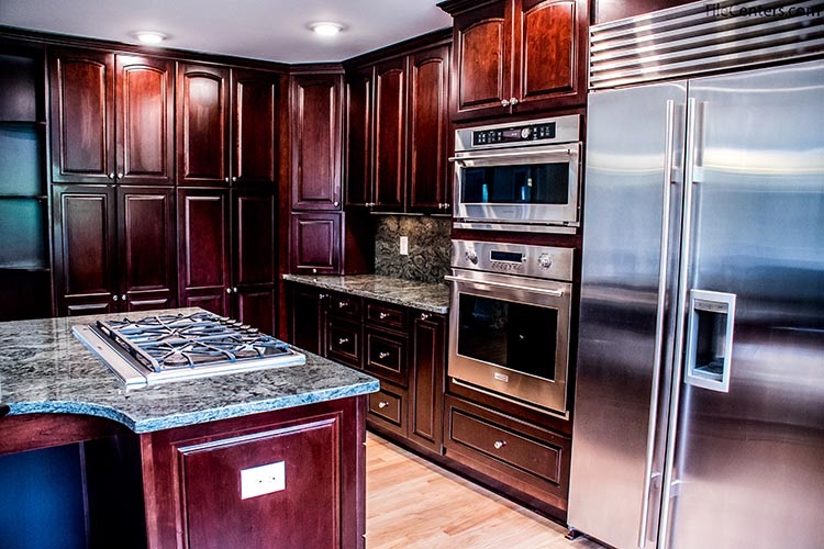Extra Red Brown Kitchen Cabinet Storage