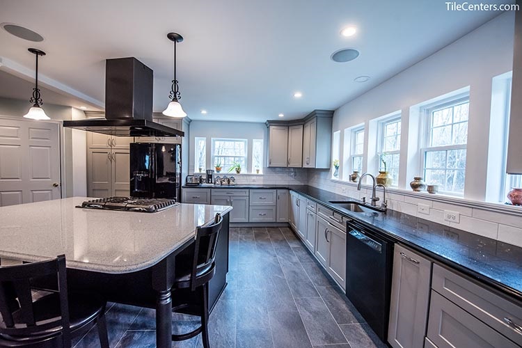 Floating Kitchen Island Countertop with Stovetop