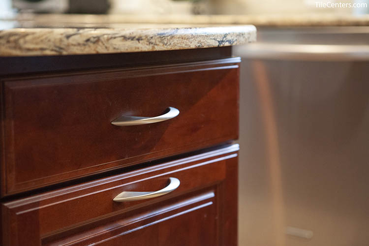 Kitchen Cabinet Handle Up Close