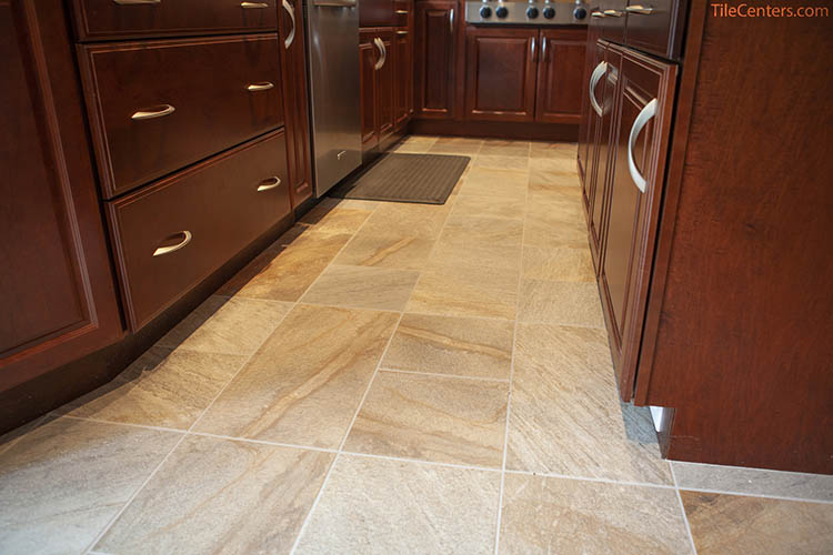 Kitchen Floor Tile Up Close