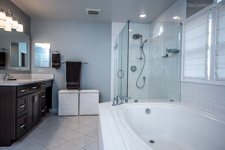 Glass Shower and Bathtub