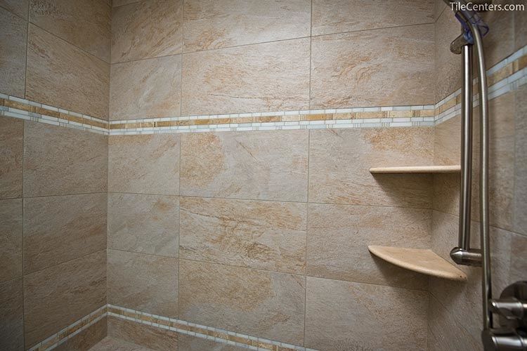 Villeroy & Boch Light Beige Shower Tile with Shelf