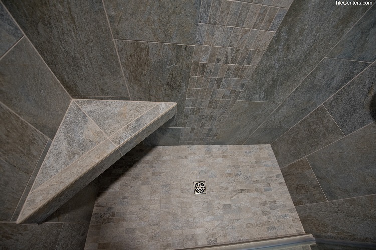 Shower Seat with Shower Drain