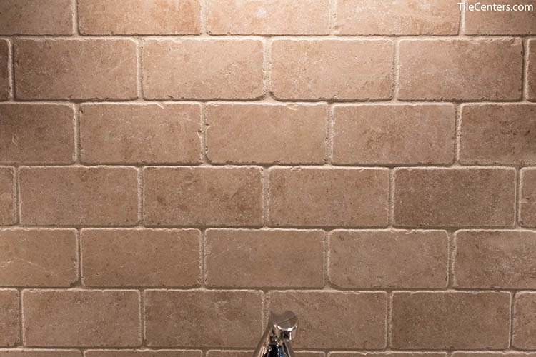Light Beige Stone Kitchen Backsplash
