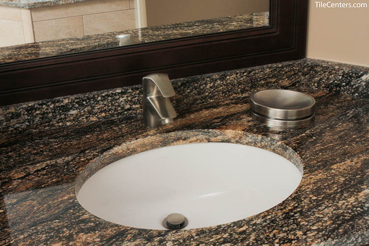 Bathroom Sink and Faucet Up Close