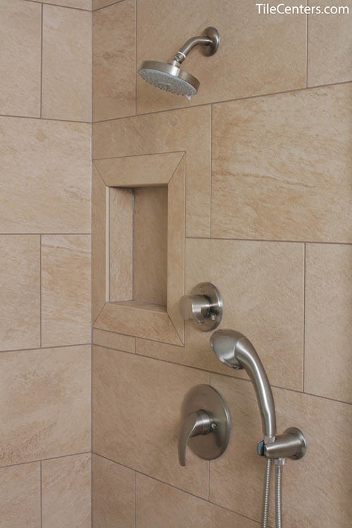 Satin Nickel Shower Faucet Up Close