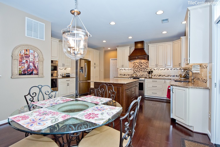 Beige and Brown Kitchen Remodel