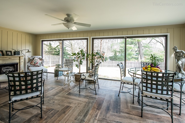 Wood Look Tile flooring installation - Chevy Chase, MD 20815