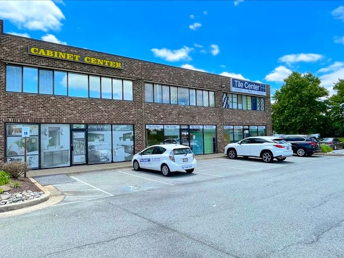 Exterior of the Tile Center - Kitchen Bath Flooring showroom in Gaithersburg, MD.